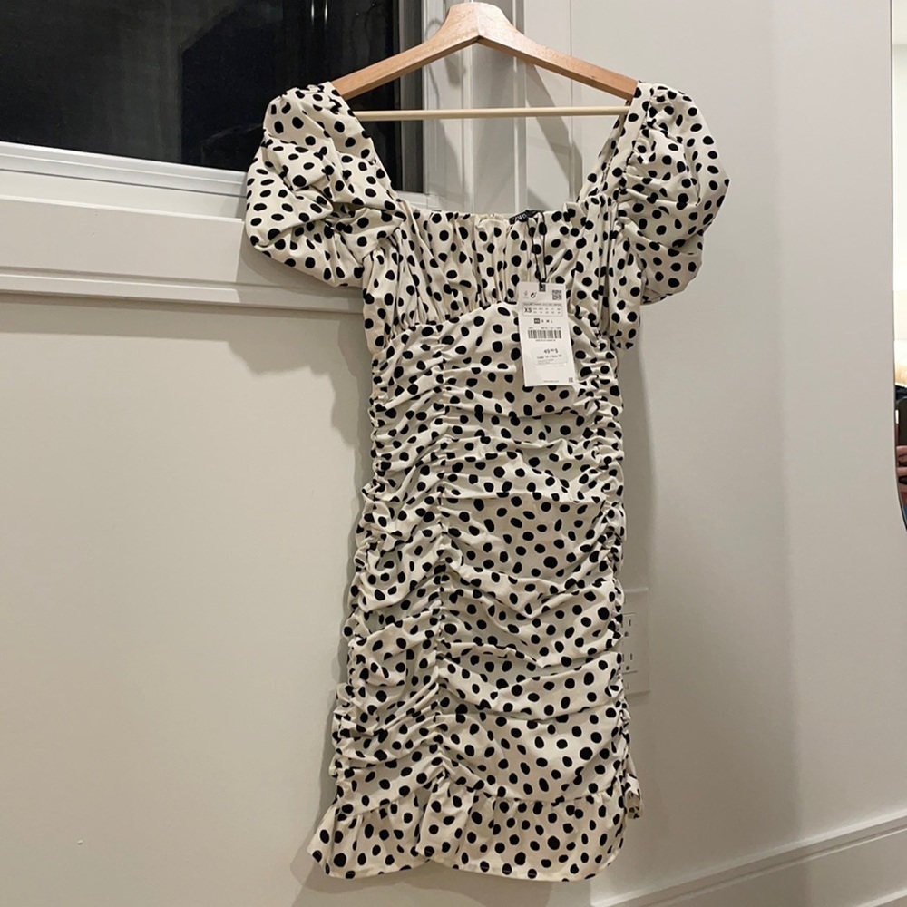 Zara polka dot dress